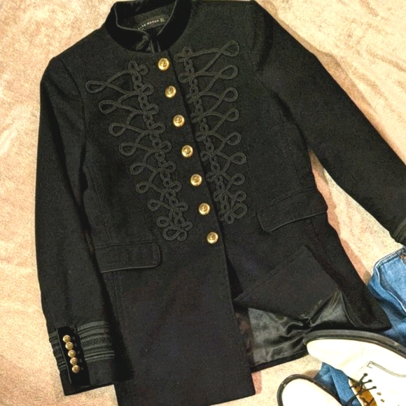 Zara Military Jacket Sz M - Picture 8 of 12